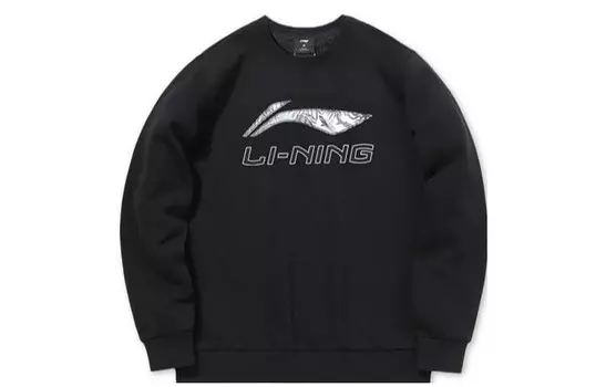 Спортивная модная коллекция толстовка мужская черная Lining, черный