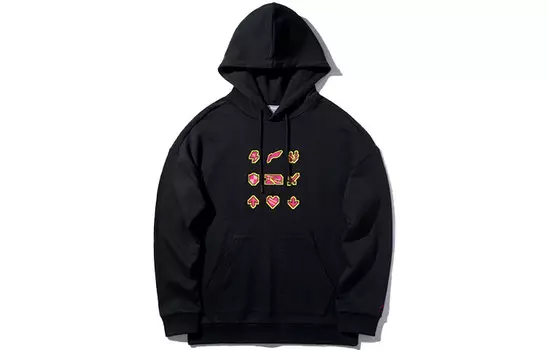 Спортивная модная коллекция толстовка мужская черная Lining, черный