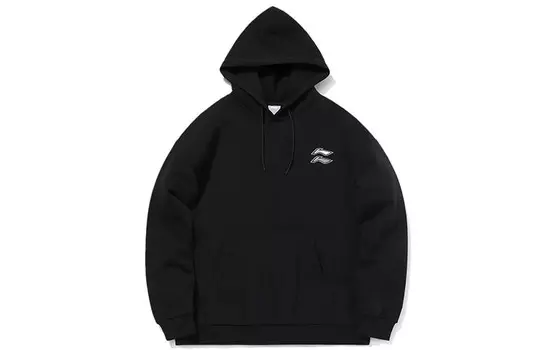 Спортивная модная коллекция Толстовка унисекс черный Lining, черный