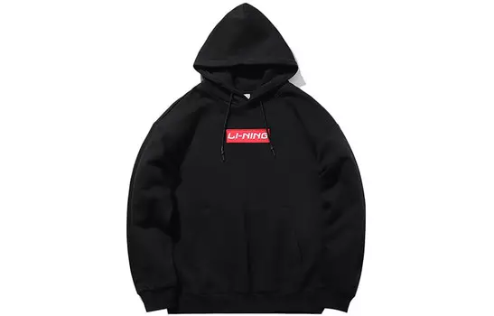 Спортивная модная коллекция Толстовка унисекс черный Lining, черный