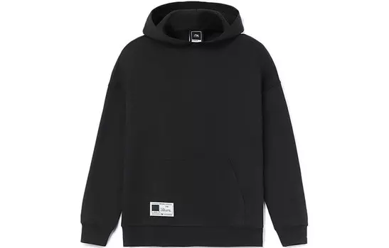 Спортивная модная коллекция Толстовка унисекс черный Lining, черный