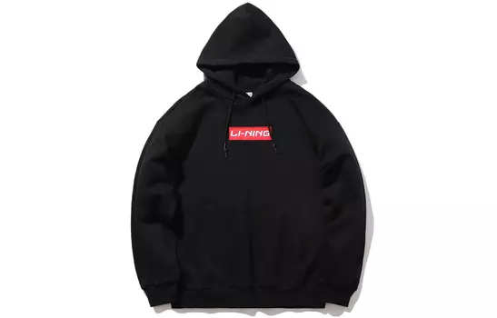 Спортивная модная коллекция Толстовка унисекс черный Lining, черный