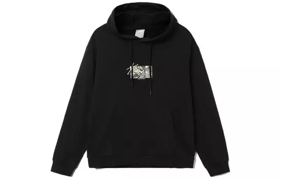 Спортивная модная коллекция Толстовка унисекс черный Lining, черный