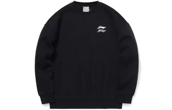 Спортивная модная коллекция Толстовка унисекс черный Lining, черный