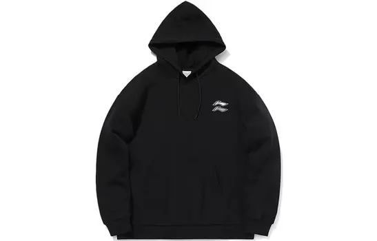 Спортивная модная коллекция Толстовка унисекс черный Lining, черный