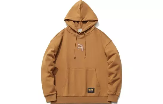Спортивная модная коллекция Толстовка унисекс коричневый Lining, коричневый