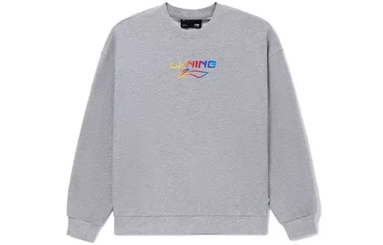 Спортивная модная коллекция Толстовка унисекс серый Lining, серый