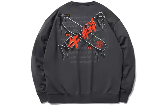 Спортивная модная коллекция Толстовка унисекс серый Lining, серый