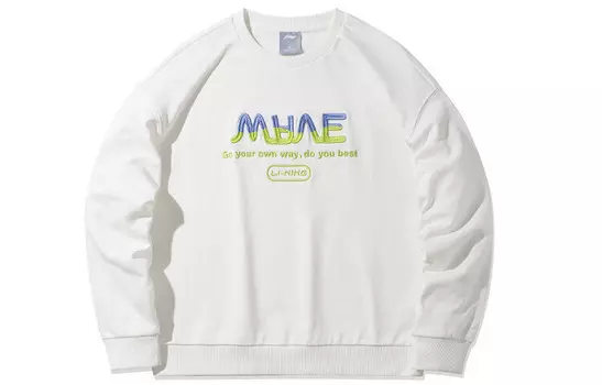 Спортивная модная коллекция Толстовка женская белая Lining