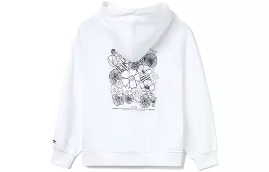 Спортивная модная коллекция Толстовка женская белая Lining