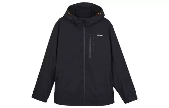 Спортивная модная коллекция Тренчкот унисекс черный Lining, черный