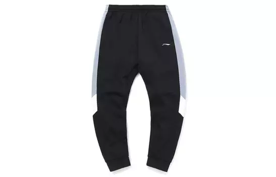 Спортивная модная коллекция трикотажные спортивные штаны мужские черные Lining, черный
