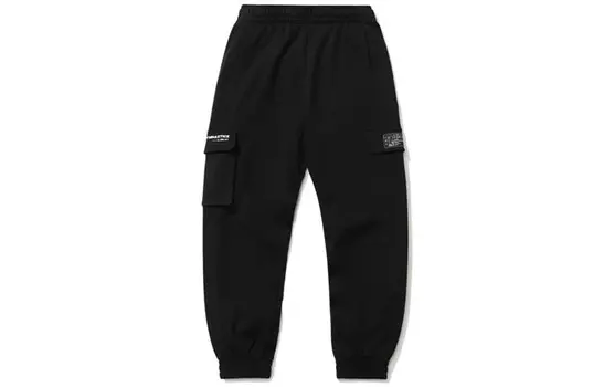 Спортивная модная коллекция трикотажные спортивные штаны мужские черные Lining, черный