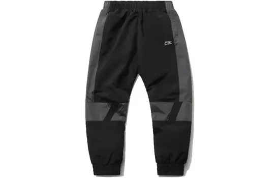 Спортивная модная коллекция трикотажные спортивные штаны мужские черные Lining, черный