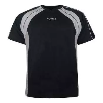 Спортивная мужская черная футболка Joma, черный