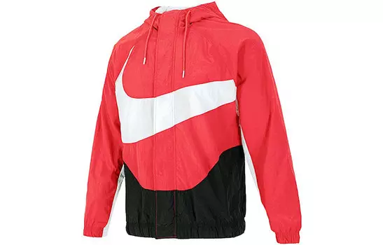 Спортивная мужская куртка с капюшоном и логотипом Swoosh, красная Nike, красный