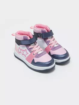Спортивная обувь для девочек до щиколотки со шнурками и липучками LCW STEPS