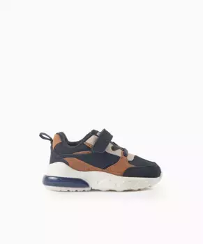 Спортивная обувь для мальчика с подсветкой и сенсорной застежкой Zippy, темно-синий