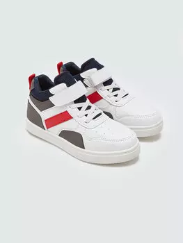 Спортивная обувь для мальчиков до щиколотки со шнурками и липучками LCW STEPS, белый