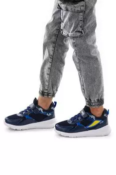 Спортивная обувь для мальчиков с сеткой на липучке 3004 KKO KDS, темно-синий