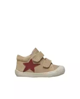 Спортивная обувь из замши и кожи "Первые шаги малыша" Naturino, бежевый