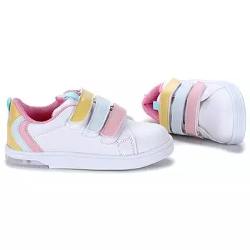 Спортивная обувь Mami Daily с подсветкой на липучке для девочек и мальчиков KKO KDS, оптический белый