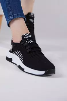 Спортивная обувь унисекс черно-белая Tbqnl TONNY BLACK