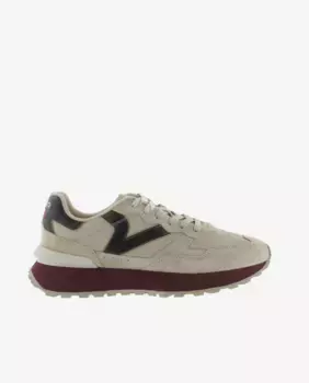 Спортивная обувь унисекс из нейлона с подходящими деталями из кожи и замши и логотипом в стиле ретро Victoria, бежевый