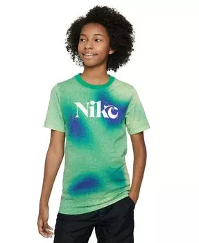 Спортивная одежда для больших детей Футболка стандартного кроя с принтом Nike, зеленый