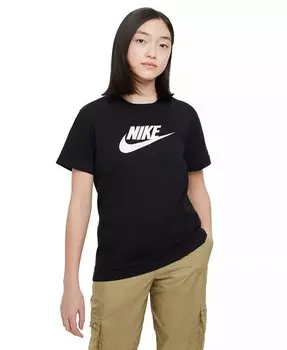 Спортивная одежда для девочек Футболка с логотипом и рисунком Nike, зеленый