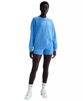 Спортивная одежда для женщин: свободный худи Club Fleece с круглым вырезом Nike, синий