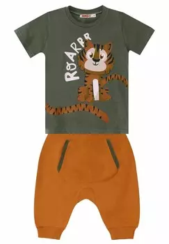 Спортивная одежда SET ROAR TIGER Denokids, зеленый/оранжевый
