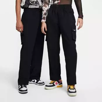 Спортивная одежда Тканые брюки-карго Essential с высокой посадкой NIKE, цвет black/white