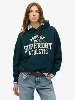 Спортивная повседневная толстовка с капюшоном Superdry, цвет Dark Pine Green