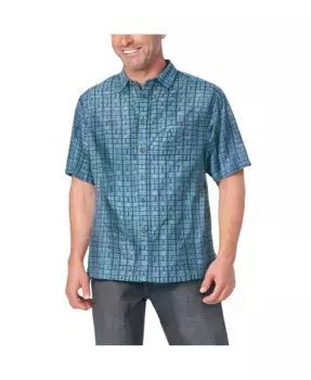 Спортивная рубашка Big & Tall Easy Care из ткани KingSize, синий