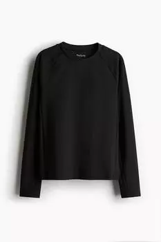 Спортивная рубашка для плавания с лайкрой H&M, черный