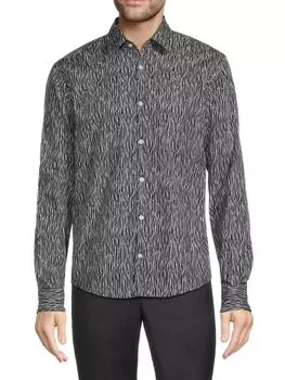 Спортивная рубашка Ermo Slim Fit Hugo, темно-синий