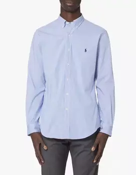 Спортивная рубашка из бистряка Polo Ralph Lauren, цвет Blue/White Hairline Strip