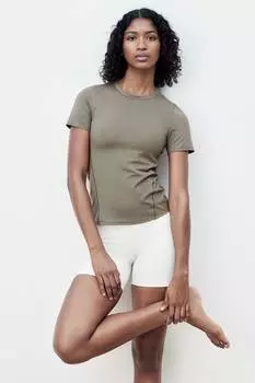 Спортивная рубашка из драймува H&M, бежевый