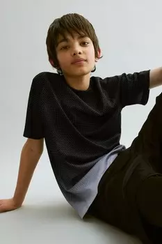 Спортивная рубашка из материала Drymove H&M, черный