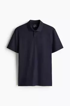 Спортивная рубашка из пике классического кроя H&M, синий