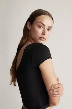 Спортивная рубашка из софтмува H&M, черный