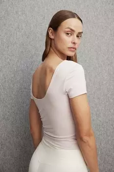 Спортивная рубашка из софтмува H&M, розовый