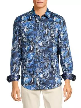 Спортивная рубашка классического кроя Fantan с графическим рисунком Robert Graham, цвет Multi