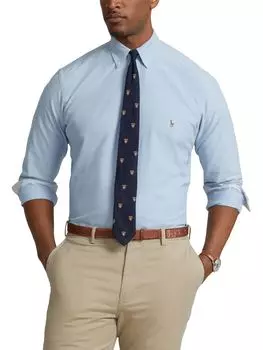 Спортивная рубашка Polo Big & Tall с длинными рукавами Ralph Lauren, синий