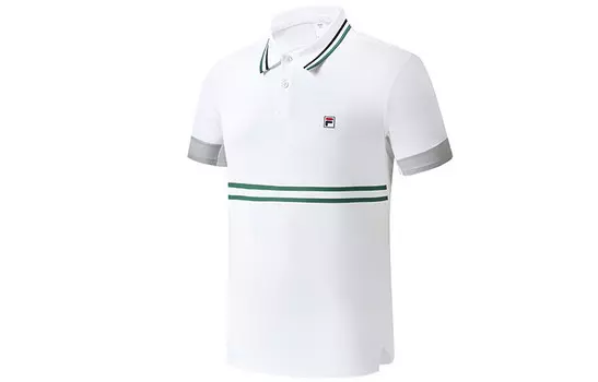 Спортивная рубашка поло мужская белая Fila, цвет Jade White
