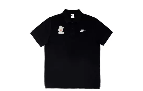 Спортивная рубашка поло мужская черная Nike, черный