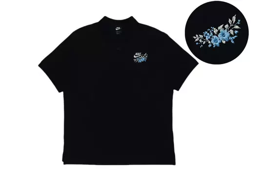 Спортивная рубашка поло унисекс черная Nike, черный