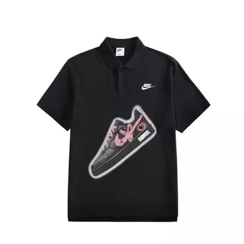 Спортивная рубашка поло унисекс черная Nike, черный