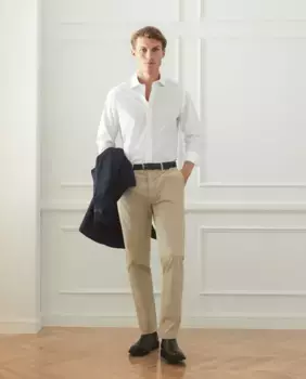 Спортивная рубашка с длинными рукавами и однотонным наполнителем Emidio Tucci, белый